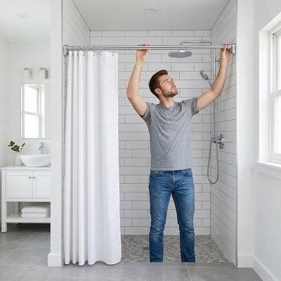 Barre de rideau de douche 